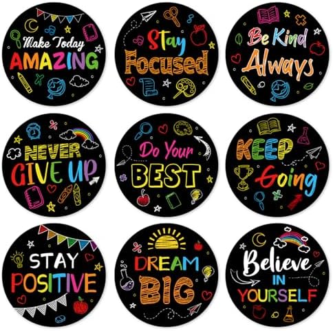 1 1/2" Preschool Kindergarten Positive Affirmation Stickers