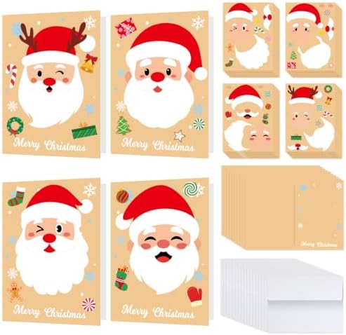24 Sets Christmas Card Making Kits Christmas Cards Making Craft for Kids