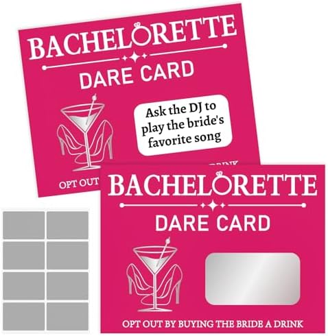 25-Piece Bachelorette Scratch Off Dare Game Cards with DIY Film Stickers
