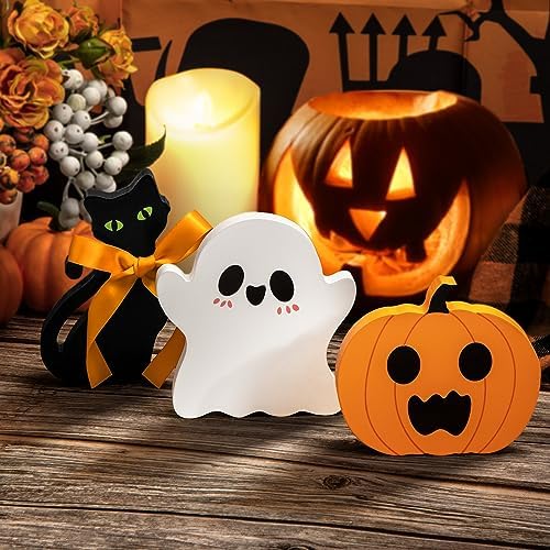 3 Cute Halloween Table Decorations Spooky Tiered Tray Decor Indoor