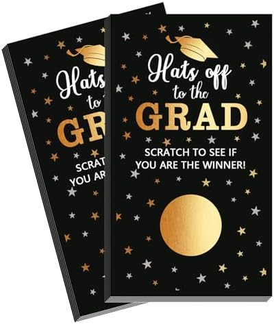 30 Cards Scratch Off Graduation Party Game