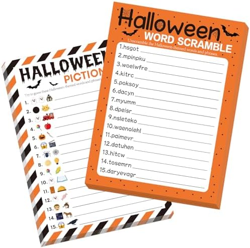 30 Players Halloween Party Games for Adults Family Office Large Groups (Halloween Orange)
