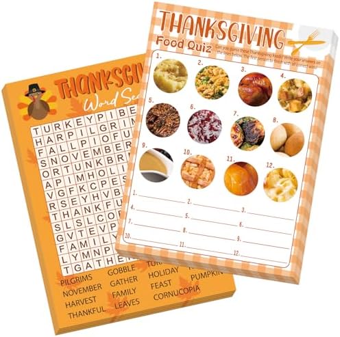 30 Players Thanksgiving Games for Family Party Adults Office Large Groups (Thanksgiving B)