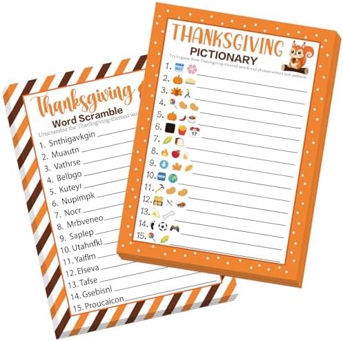 30 Players Thanksgiving Games for Family Party Adults Office Large Groups (Thanksgiving A)