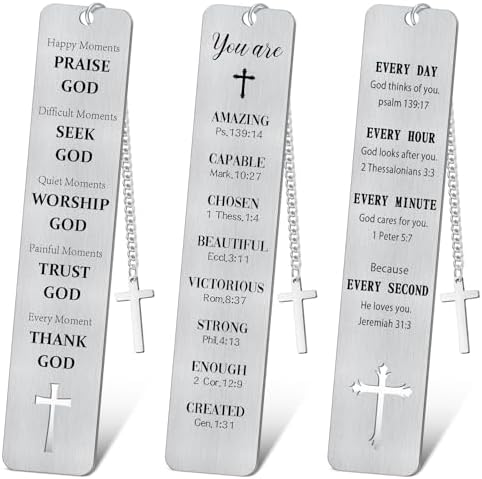 3PCS Metal Bookmark Bulk Christian Gifts
