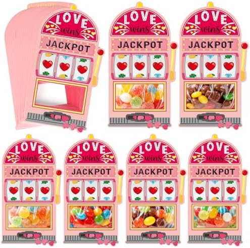 48 Pack Valentines Day Cards for Kids DIY Valentine Exchange Cards with Clear Treat Bags & Self Adhesive Tape Happy Valentine's Day Gifts for Kids Boys Girls Classroom