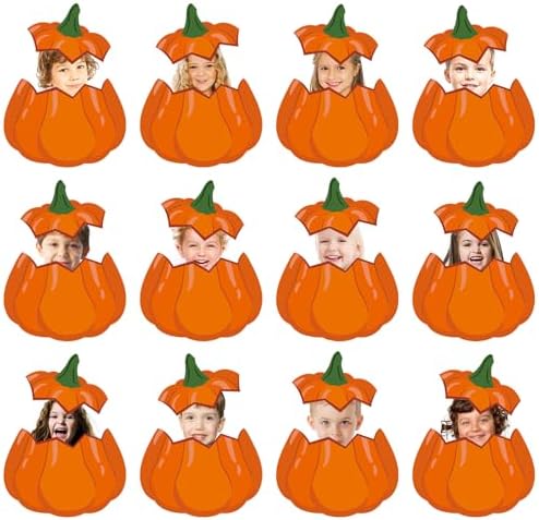 50 Sets Fall Pumpkin Cutouts Thanksgiving Bulletin Board Decor Autumn Pumpkin Paper Cut-Outs DIY Pumpkin Photo Craft for Classroom Home Party