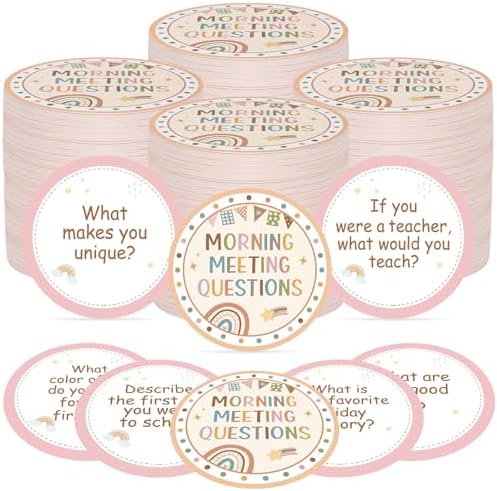50PCS Boho Morning Meeting Chips Questions Cards