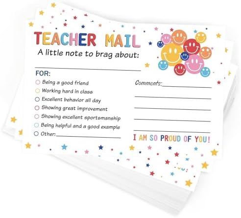 50Pcs Teacher Mail Notes to Parents