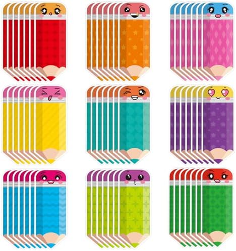 63Pcs Pencil Cutouts Colorful Name Tags for Classroom Back to School Bulletin Board Decor Students Teachers Classroom Must Haves