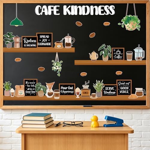 Cafe Kindness Affirmation Station Bulletin Board Decorations Set