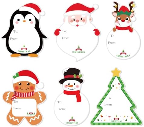 Christmas Gift Tags Stickers (Reindeer)