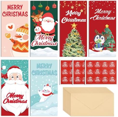 Christmas Money Holder Cards with Envelopes and Stickers