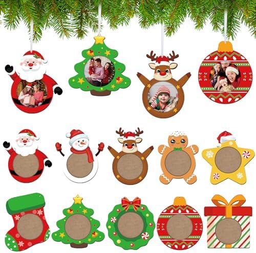 Christmas Picture Frame Ornament for Christmas Tree Stocking Decorations (Christmas)