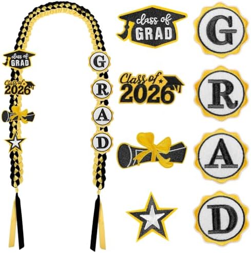 Class of 2026 Graduation Lei (Black And Gold)