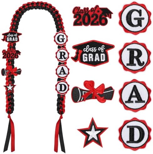 Class of 2026 Graduation Lei (Red And Black)