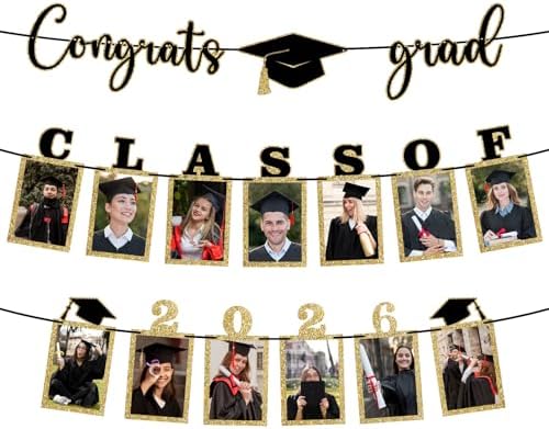 Class of 2026 Graduation Picture Banner Party Decorations