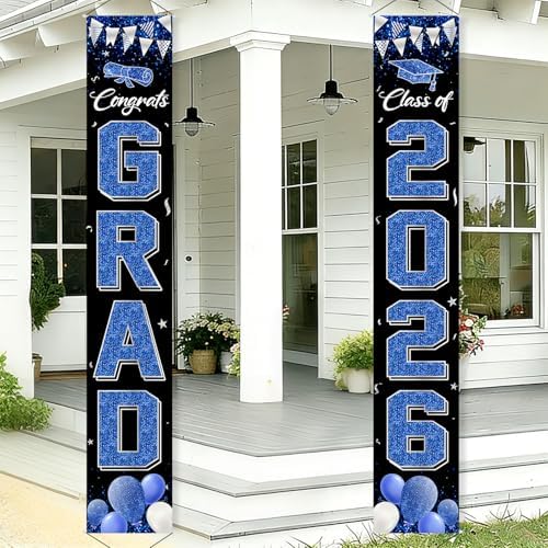 COHIE Congrats Grad Class of 2026 Porch Banner a Set of 2