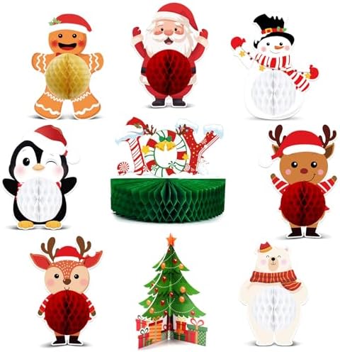 Cute Christmas Party Honeycomb Centerpieces Table Decorations