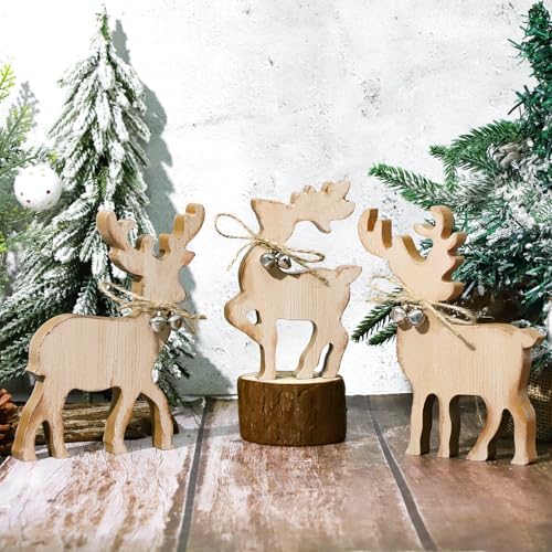 Cute Christmas Tiered Tray Decor Indoor (Brown)