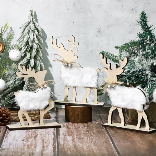 Cute Christmas Tiered Tray Decor Indoor (Fur)