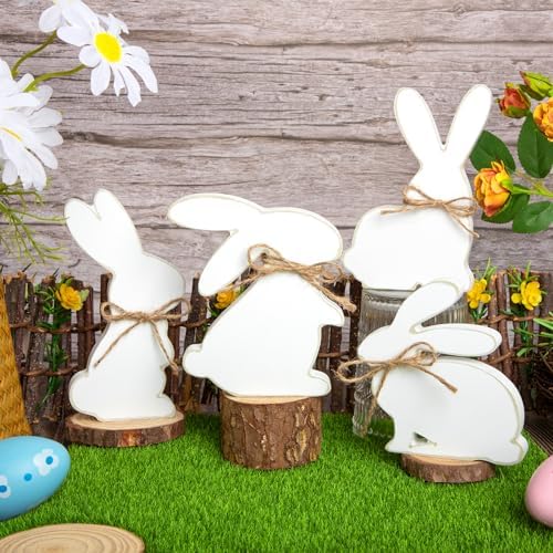 Cute Wooden Bunny Easter Decor