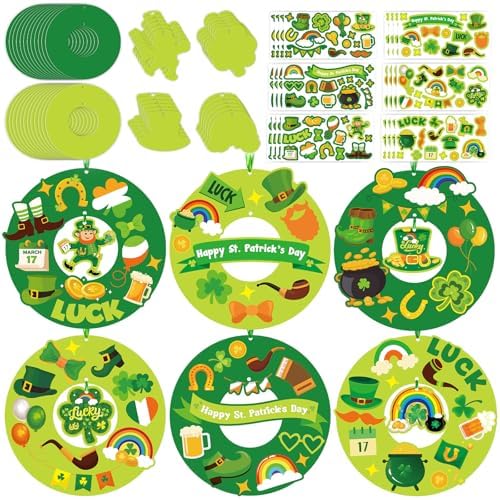 DIY Happy St. Patrick's Day Crafts Kit Set of 24 (Wreath)