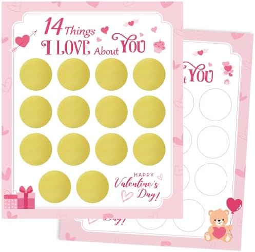 DIY Valentine's Day 14 Things I Love About You Card for Husband Wife Boyfriend Girlfriend Her Him