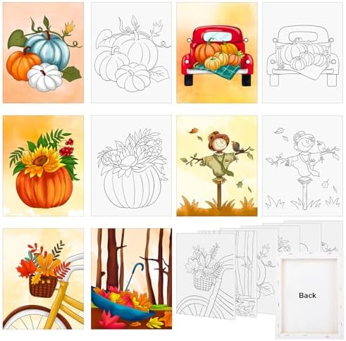 Fall Pre Drawn Canvas to Paint