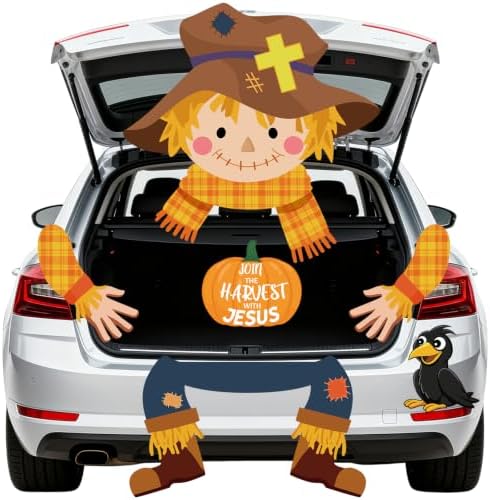 Fall Scarecrow Christian Halloween Trunk or Treat Car Decorations Kit