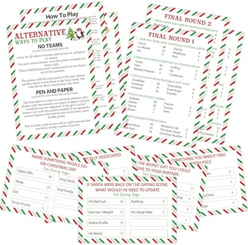 Fun Christmas Family Friendly Feud Cards Against Game for Adults Office Large Group Parties Favor
