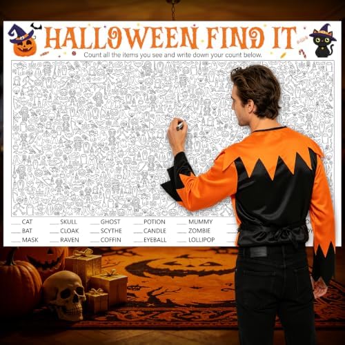 Giant Halloween Word Pattern Find It Game for Family Office Large Group