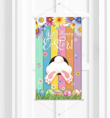 Happy Easter Door Decorations Hanging Banner