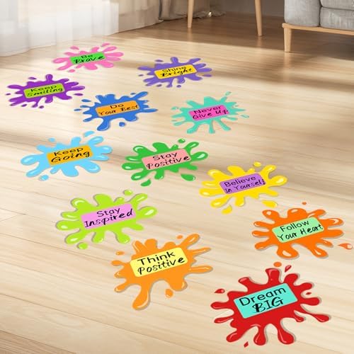 Large 11" Motivational Inspirational Floor Stickers for Classroom Decorations