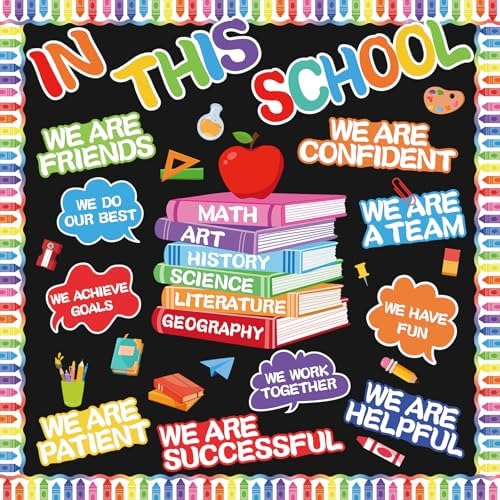Motivational Bulletin Board Set Positive Classroom Decor Colorful Classroom Affirmation Station Bulletin Board Back to School Bulletin Board Decorations for School Home Wall Decor