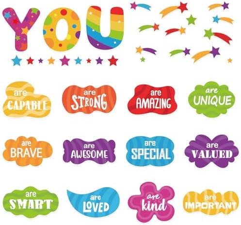 Motivational Inspirational Bulletin Board Decorations Set (Colorful)