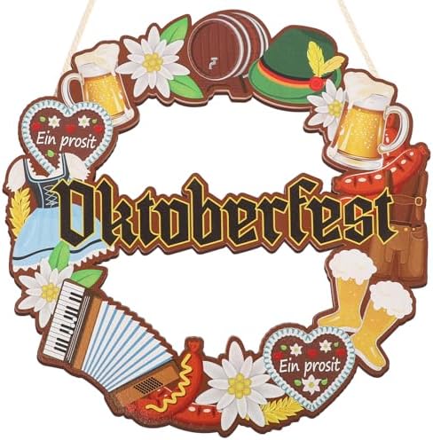 Oktoberfest Decorations German Beer October Fest Welcome Sign Decor