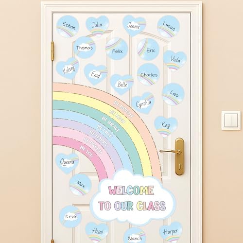 Pastel Welcome Back to School Bulletin Board Decorations Set