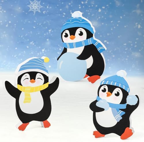Penguin Christmas Decorations Indoor (Light Blue)