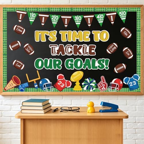 Signable Sport Football Bulletin Board Decorations Set
