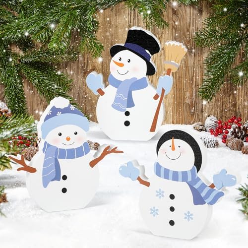Snowman Christmas Decorations Indoor (Let It Snow)