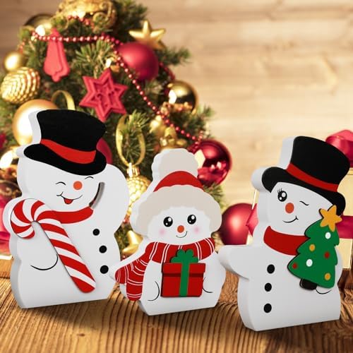 Snowman Christmas Decorations Indoor (Peppermint Candy Canes)