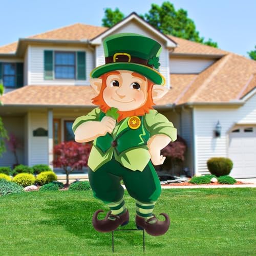 St. Patrick's Day Yard Signs Leprechaun Garden Stakes
