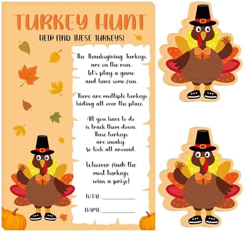 Thanksgiving Games for Family Adults Office Large Groups Party (Turkey Hunt)