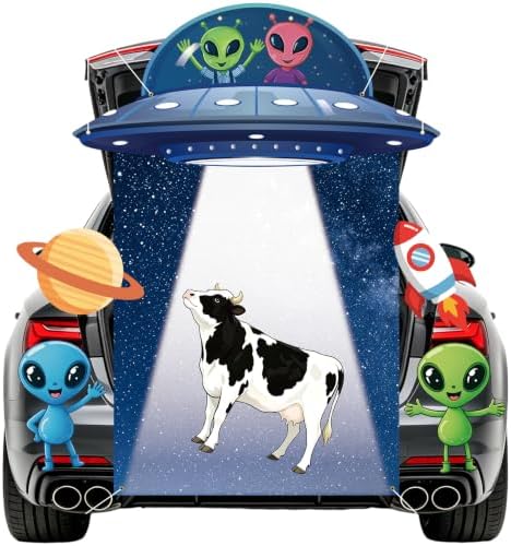 UFO Aliens Rocket Halloween Trunk or Treat Car Decorations Kit