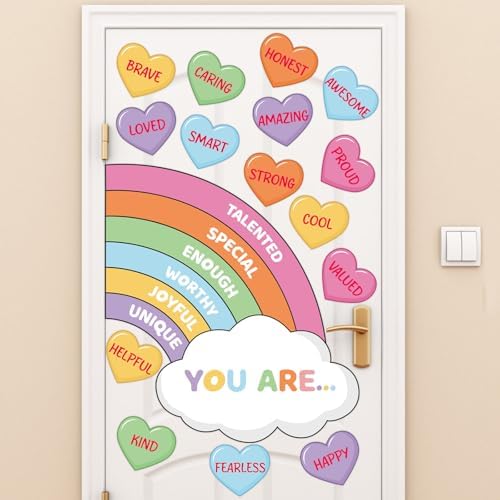 Valentine's Day Paper Hearts Door Classroom Decorations