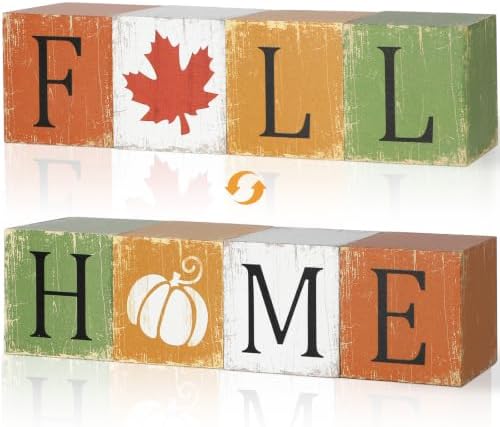 Vintage Fall Decorations Set for Home Office Tabletop Shelf Indoor
