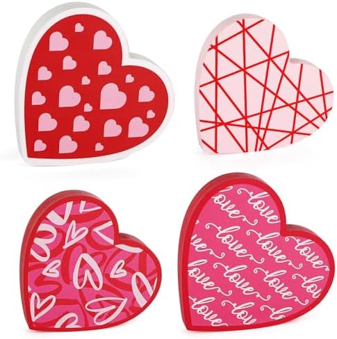 Wooden Hearts Valentines Decorations Indoor (Pattern)