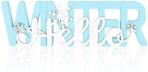 Wooden Hello Winter Sign