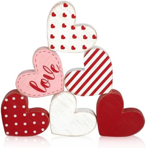 Wooden Valentine's Day Hearts Decorations Indoor (Pattern)